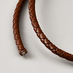 丸編み牛革レターコード  サドルブラウン  4mm  約100m /ロール&nbsp;WL-WH20009-01A-02