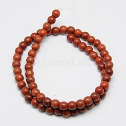 1 Strand Dyed Saddle Brown Round Synthetic Turquoise Beads Strands&nbsp;X-TURQ-G106-6mm-02J