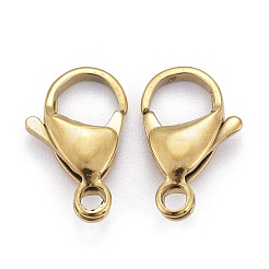 Ion Plating(IP) 304 Stainless Steel Lobster Claw Clasps&nbsp;STAS-H353-F-02G