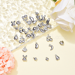 36Pcs 9 Styles 304 Stainless Steel Mixed Shapes Charms&nbsp;STAS-YW0002-79
