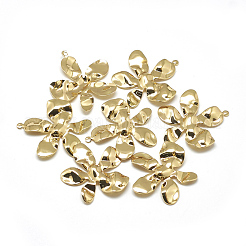 Brass Wavy Pendants&nbsp;KK-T032-129G