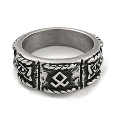304ステンレスリング  シンボル  内径：19mm&nbsp;RJEW-B055-04AS-01