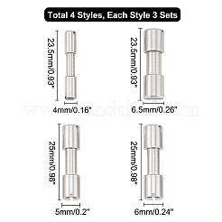 12セット4スタイルのステンレススチールリベットネジ  コラム  ステンレス鋼色  3セット/スタイル&nbsp;FIND-CA0003-48