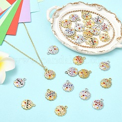 28Pcs 14 Colors Alloy Enamel Charms&nbsp;FIND-YW0011-46