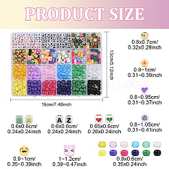 DIY バレル プラスチック & アクリル ビーズ & ポリマー クレイ ブレスレット 作成キット  ミックスカラー  9x6mm  穴：3.8mm&nbsp;DIY-YW0011-44