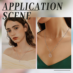 10Pcs 304 Stainless Steel Satellite Chain Necklaces Set for Men Women&nbsp;NJEW-NB0001-13