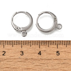変色防止 304 ステンレススチール フープピアス金具  ステンレス鋼色  15x12.5x1mm  穴：1.8mm  ピン：0.8mm&nbsp;STAS-C112-01P