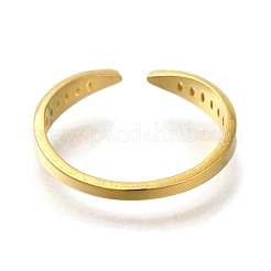 Ion Plating(IP) 304 Stainless Steel Open Cuff Ring Components&nbsp;RJEW-U017-32G