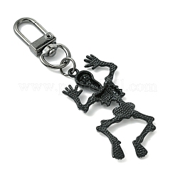 合金ペンダント装飾  スケルトン  ブラック  8.5cm&nbsp;HJEW-JM02212