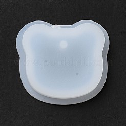 DIYペンダントシリコンモールド  樹脂型  UVレジン用  エポキシ樹脂ジュエリー作り  猫  46x50.5x8.5mm  穴：4mm&nbsp;SIMO-H009-08P