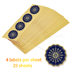 Plastic Self Adhesive Gold Foil Embossed Stickers&nbsp;DIY-WH0219-015