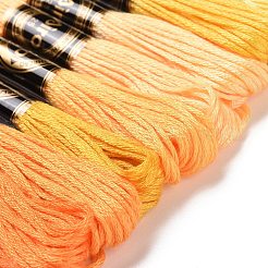 11 かせ 11 色 6 層ポリエステル刺繍糸  クロスステッチの糸  グラデーションカラーシリーズ  きいろ  0.5mm  約8.75ヤード（8m）/かせ  11色  1 かせ/色  11 かせ/セット&nbsp;OCOR-M009-01B-09
