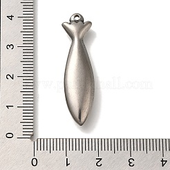 304ステンレスペンダント  イワシのチャーム  アンティークシルバー  34x10x5.5mm  穴：1.4mm&nbsp;STAS-H223-13AS