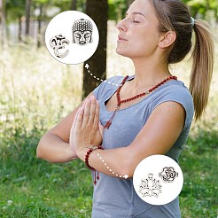 DIY Alloy & Natural Wood Beads Bracelets Making Kits&nbsp;DIY-PH0023-48