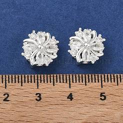 Brass Pave Cubic Zirconia Multi-Strands Links&nbsp;KK-B172-12S-01