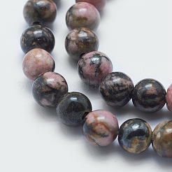 Natural Rhodonite Beads Strands&nbsp;G-K287-16-8mm