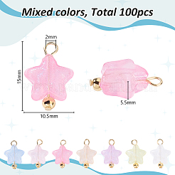 100Pcs Luminous Acrylic Charms&nbsp;PALLOY-GA00029