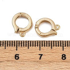 真鍮リングツイスター留め金  カドミウムフリー＆鉛フリー  24KGP本金メッキ  11x8.5x2.5mm  穴：1mm&nbsp;KK-P310-01G