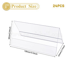 名前 プラスチック製テーブルトップディスプレイスタンド  透明  12x5.5cm&nbsp;ODIS-WH0070-86A