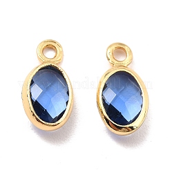 Eco-Friendly Brass with Glass Pendants&nbsp;KK-K268-01B