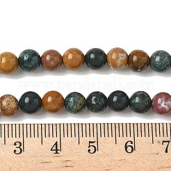 天然石オーシャンジャスパービーズ連売り  ラウンド  6mm  穴：1mm  約61個/連  15.35インチ（39cm）&nbsp;X-G-F668-26-6mm