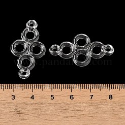 透明アクリル コネクタ チャーム  菱形リンク  透明  34x18.5x3mm  穴：2mm  約724個/500g&nbsp;TACR-G048-38