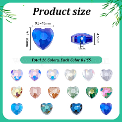 128Ps 16 Colors Electroplate Glass Beads&nbsp;EGLA-PH0001-82