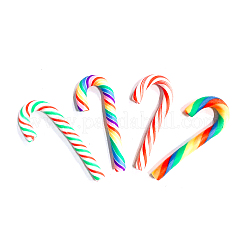 手作り樹脂粘土ビーズ  穴がない  クリスマススティック  クリスマスのために  ミックスカラー  46~52x17~20x5mm  4色  5個/カラー  20個/袋&nbsp;CLAY-CJ0001-03