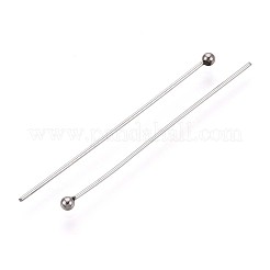304ステンレススチールヘッドピン  ステンレス鋼色  35mm  ヘッド：2mm  100個/セット&nbsp;STAS-T065-35mm-20P