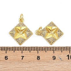 Brass Cubic Zirconia Pendants&nbsp;KK-L251-57G