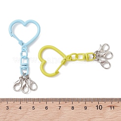 Alloy Heart Shape Keychain Clasps&nbsp;X-HJEW-JM04790