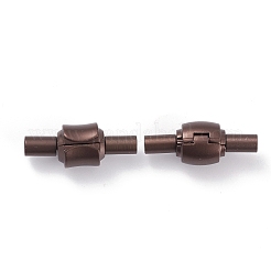 Ion Plating(IP) 304 Stainless Steel European Clasps with Cord Ends&nbsp;STAS-G239-15R