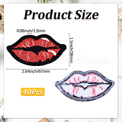 40Pcs Lip Appliques&nbsp;PATC-CY0001-22