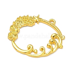 Ocean Theme Alloy Open Back Bezel Pendants&nbsp;PALLOY-F321-03G