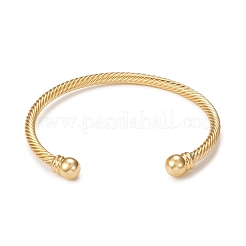 Classic Rack Plating Brass Cuff Bangles&nbsp;BJEW-E071-10G