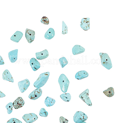 合成ターコイズさざれ石のビーズ連売り  染め  5x5mm  穴: 1mma  約31.5インチ  2連売り/ボックス&nbsp;G-CJ0001-09