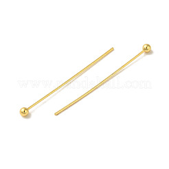 304ステンレススチールボールヘッドピン  18KGP本金メッキ  30x0.5mm  ヘッド：2mm&nbsp;X-STAS-K285-03J-G