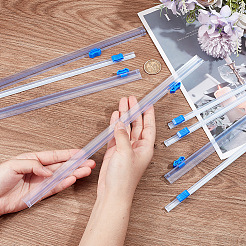 8個 2スタイル プラスチック再利用可能ラップフィルムスライドカッター  食品ラップ用  アルミホイルとワックスペーパー  フィルムディスペンサー  ブルー  305~330x8.5~15.5x6~11.5mm  4個/スタイル&nbsp;AJEW-CP0007-86