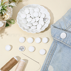 30Pcs 1-Hole PU Letaher Shank Buttons&nbsp;BUTT-CL0001-01B-02