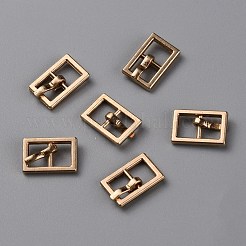 ミニアロイセンターバーバックル  人形用ウェビング  ストラップバッグ  服飾材料  長方形  ライトゴールド  11.5x7.5x1mm&nbsp;FIND-WH0135-34KCG