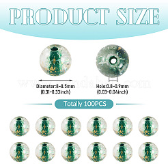 100Pcs Crackle Transparent Glass Beads&nbsp;GLAA-TADJ0001-12F