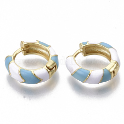Brass Huggie Hoop Earrings&nbsp;EJEW-S209-04C