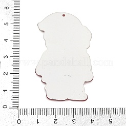 プリントアクリルビッグペンダント  サンタクロース  レッド  54x33x2mm  穴：1.6mm&nbsp;OACR-D312-02
