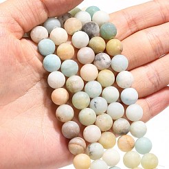 Natural Flower Amazonite Beads Strands&nbsp;X-G-G692-01F-8mm