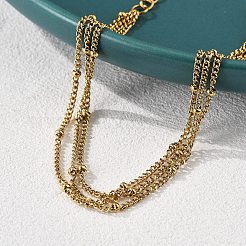 304 Stainless Steel Multi-strand Bracelets&nbsp;LS-BJEW-Q051-02G-B