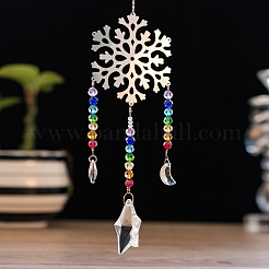 Crystals Chandelier Suncatchers Prisms Chakra Hanging Pendant&nbsp;LS-AJEW-I040-07P
