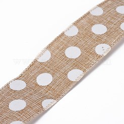 Polyester Imitation Linen Wrapping Ribbon&nbsp;DIY-P012-03A