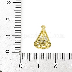 Brass with Clear Cubic Zirconia Pendants&nbsp;LS-KK-L238-32G