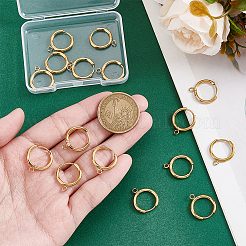 16Pcs 304 Stainless Steel Hoop Earring Findings&nbsp;STAS-UN0064-34