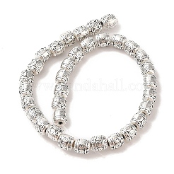 Barrel Tibetan Style Alloy Bead Strands&nbsp;TIBEB-O007-37-NR